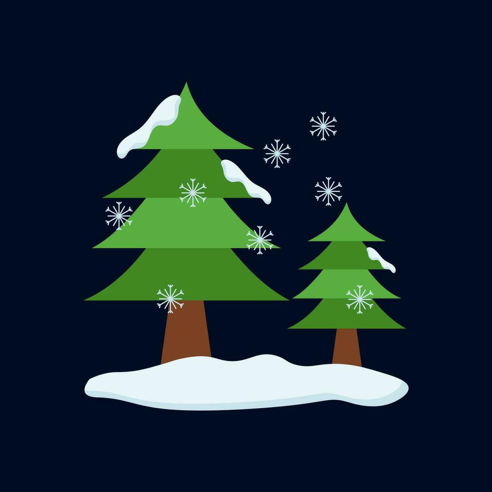 neve árvore ilustração vetor