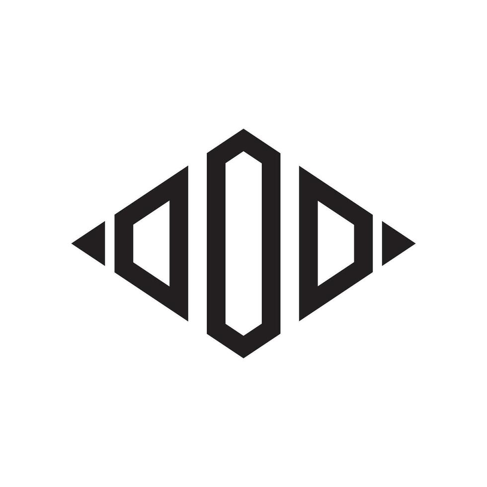 logotipo o losango estendido monograma 3 cartas alfabeto Fonte logotipo logótipo bordado vetor