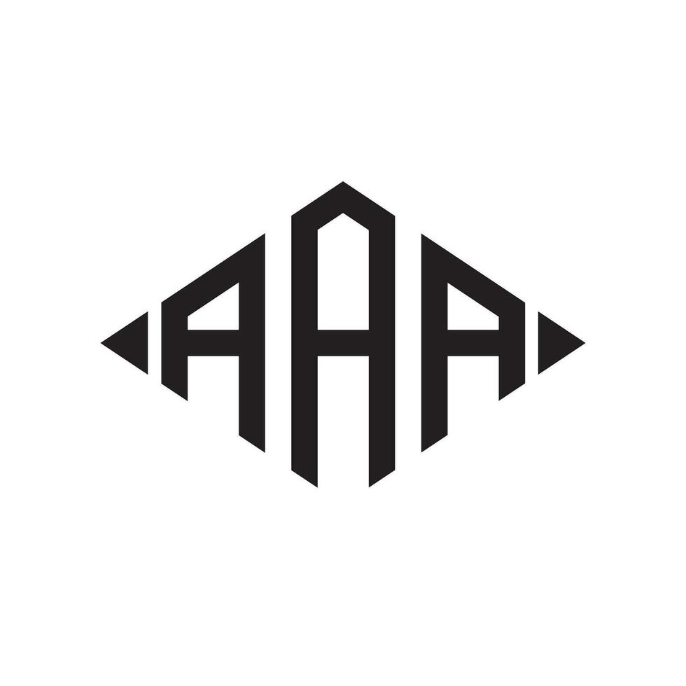 logotipo uma losango estendido monograma 3 cartas alfabeto Fonte logotipo logótipo bordado vetor
