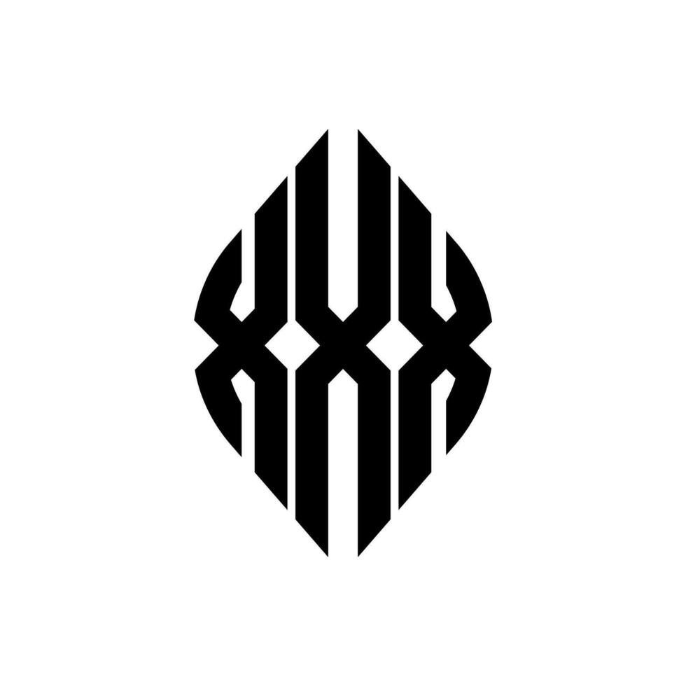 logotipo x curva losango estendido monograma 3 cartas alfabeto Fonte logotipo logótipo bordado vetor