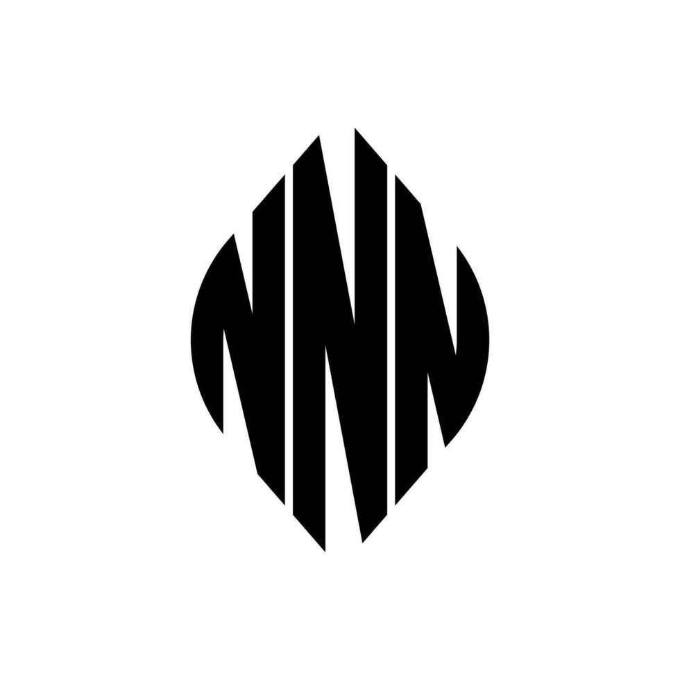 logotipo n curva losango estendido monograma 3 cartas alfabeto Fonte logotipo logótipo bordado vetor