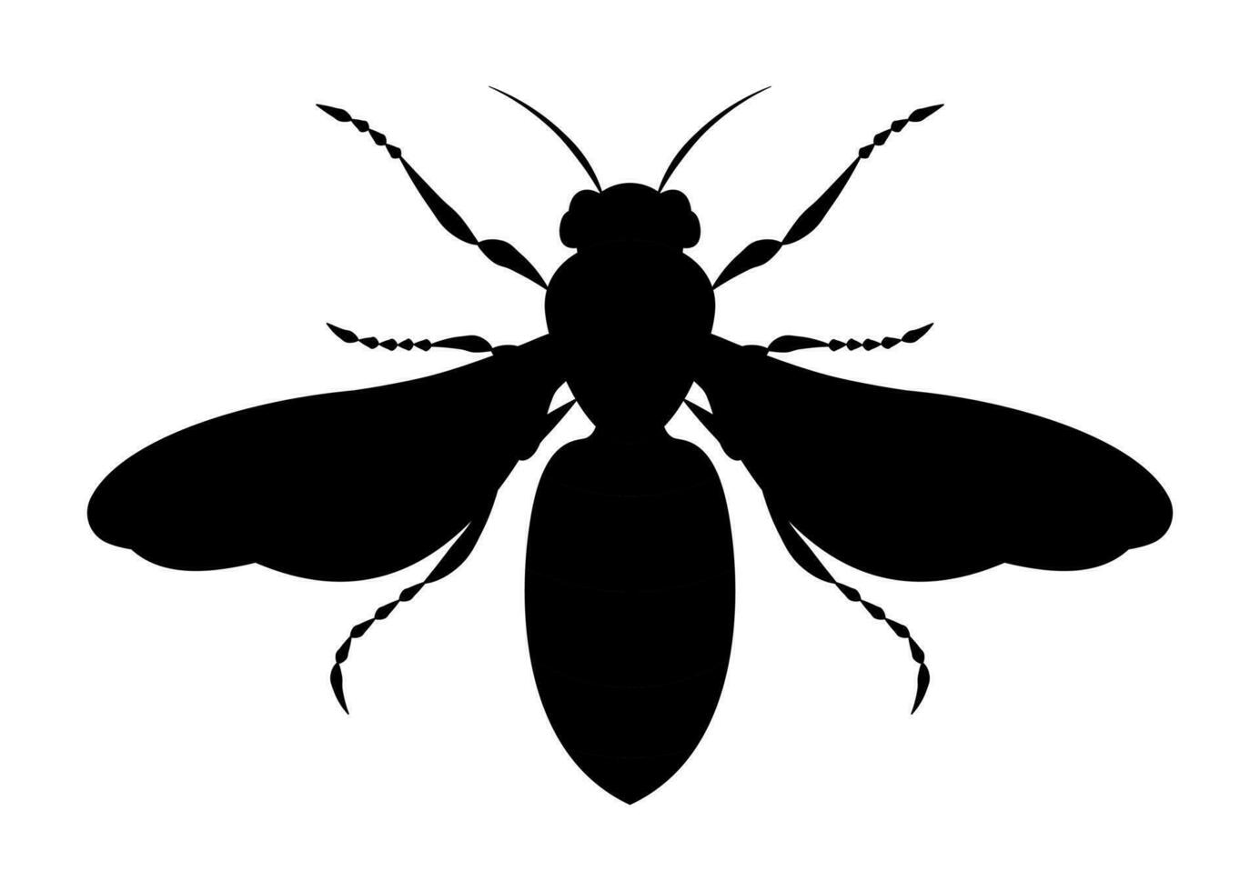 Preto e branco abelha vetor clipart