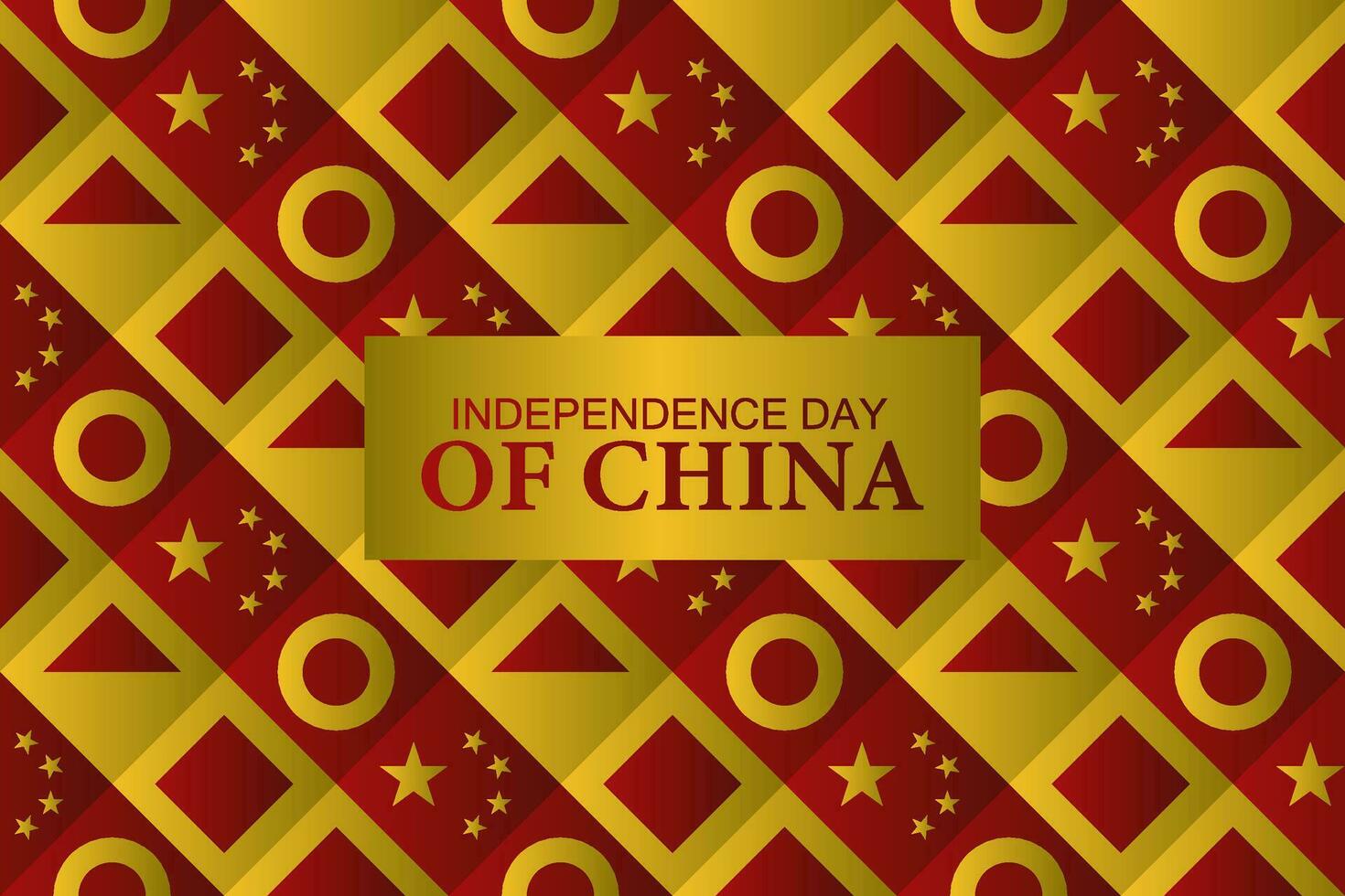 China feliz nacional dia cumprimento cartão, bandeira, vetor ilustração. chinês feriado 1º do Outubro Projeto. desatado padronizar para China independência dia.