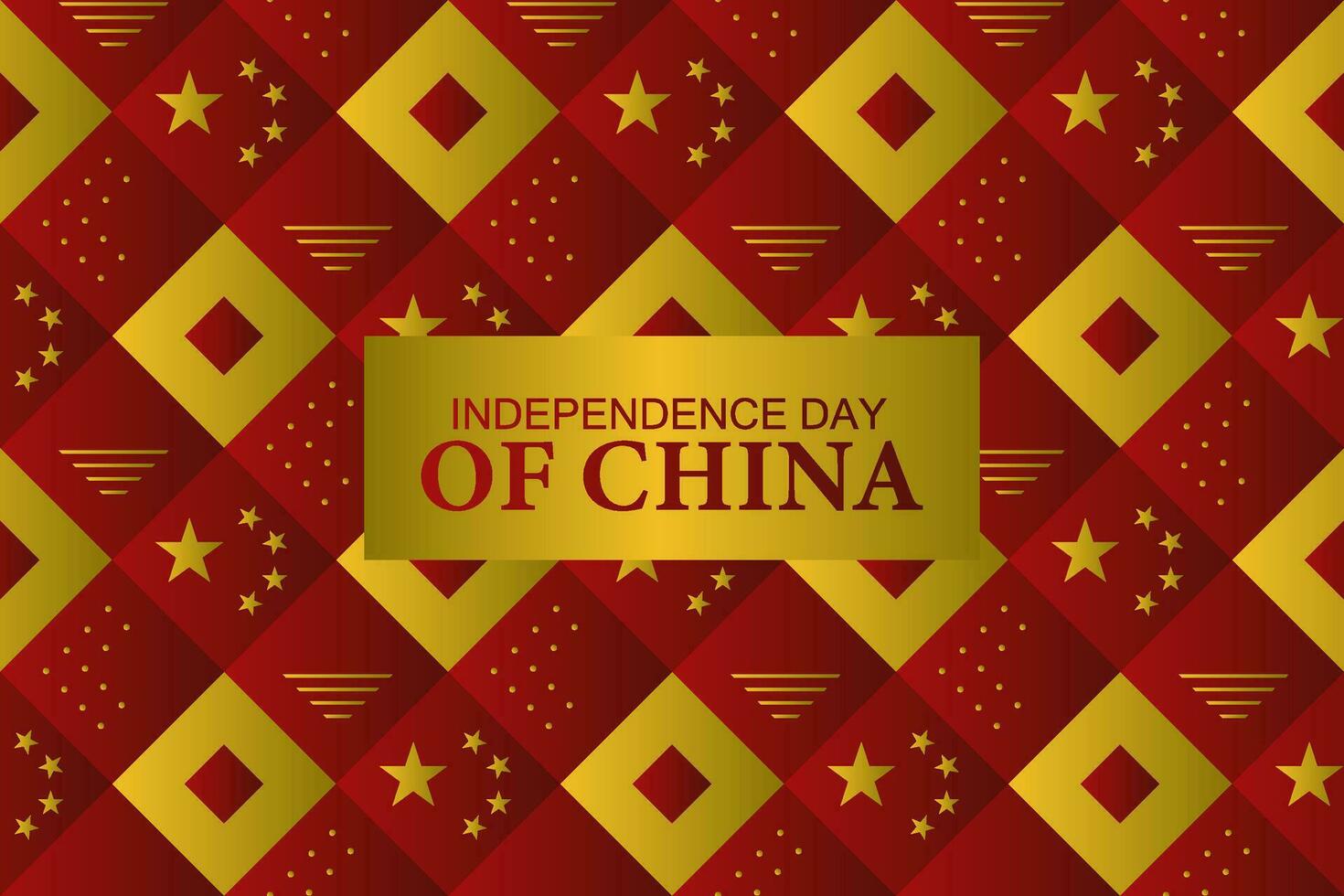 China feliz nacional dia cumprimento cartão, bandeira, vetor ilustração. chinês feriado 1º do Outubro Projeto. desatado padronizar para China independência dia.