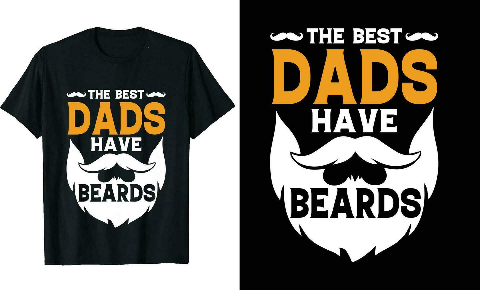 melhor pais ter barbas engraçado pais grandes manga camiseta ou pais t camisa Projeto ou barbas camiseta Projeto vetor