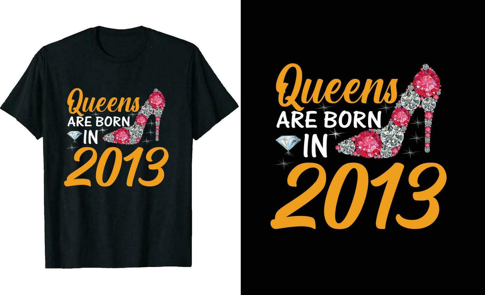 rainhas estão nascermos dentro ou aniversário t camisa Projeto ou tipografia camiseta Projeto ou aniversário citações ou poster Projeto ou aniversário vetor ou diamante t camisa Projeto