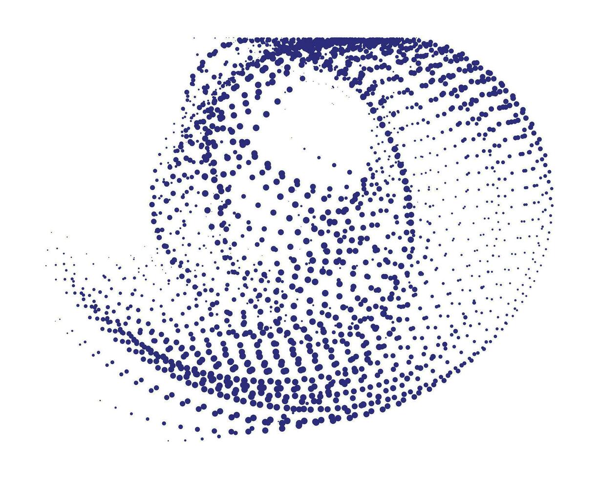 uma azul e branco abstrato Projeto com pontos 9 forma, onda efeito ponto, serpente logotipo, símbolo logotipo vetor