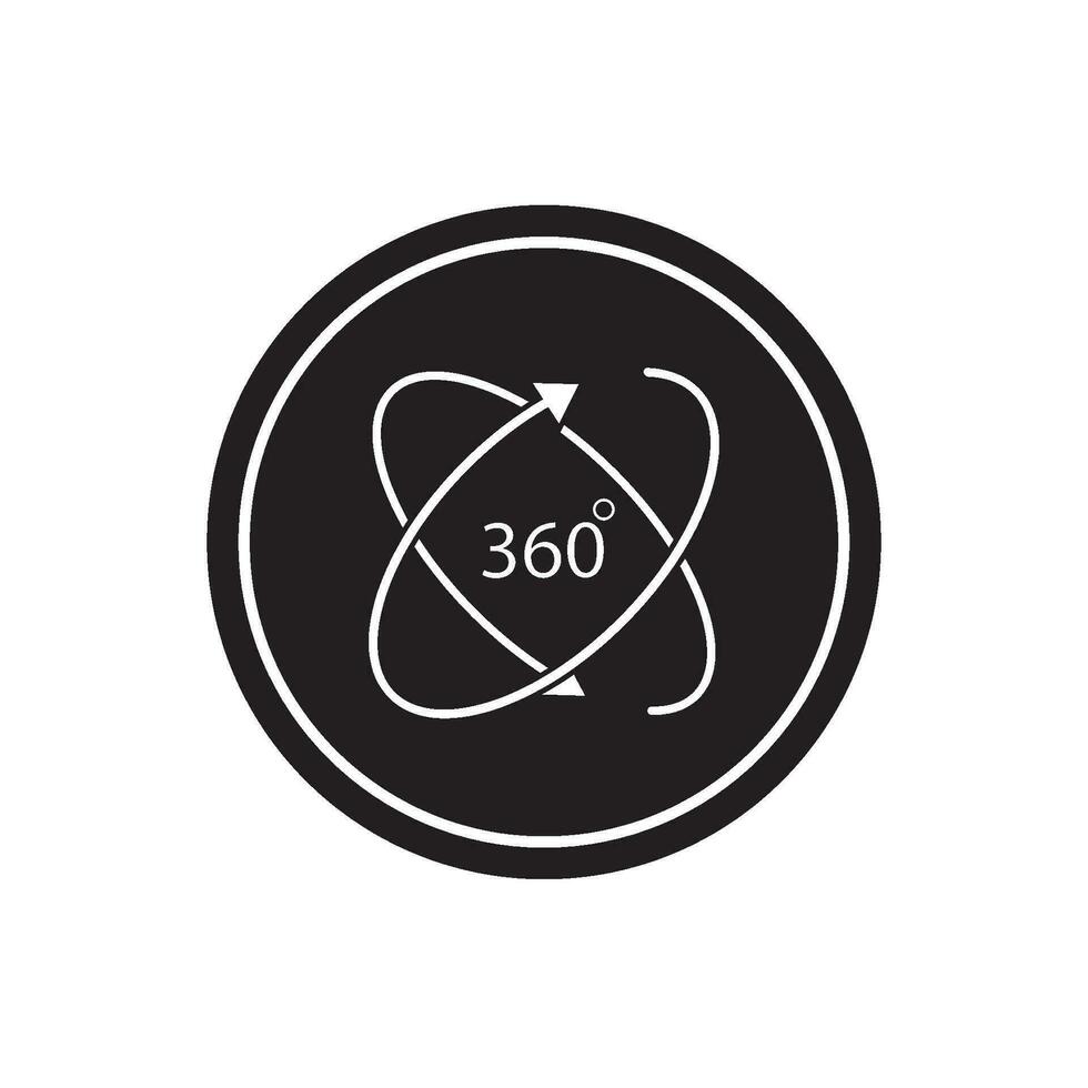 vetor de ícone de 360 graus