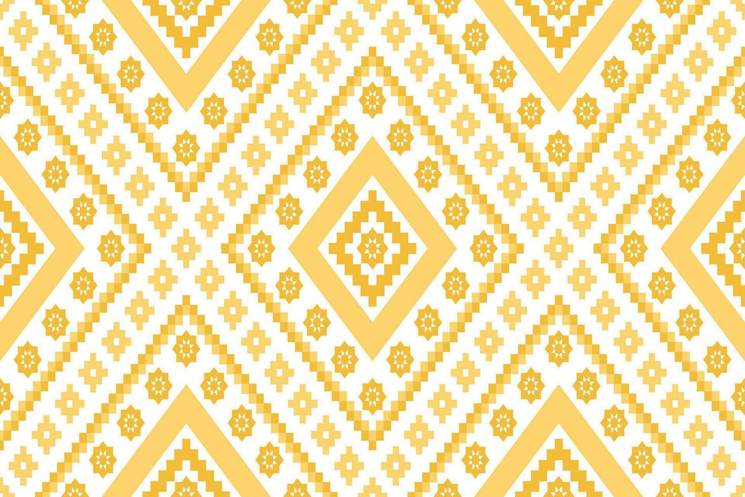 amarelo safras Cruz ponto tradicional étnico padronizar paisley flor ikat fundo abstrato asteca africano indonésio indiano desatado padronizar para tecido impressão pano vestir tapete cortinas e sarongue vetor