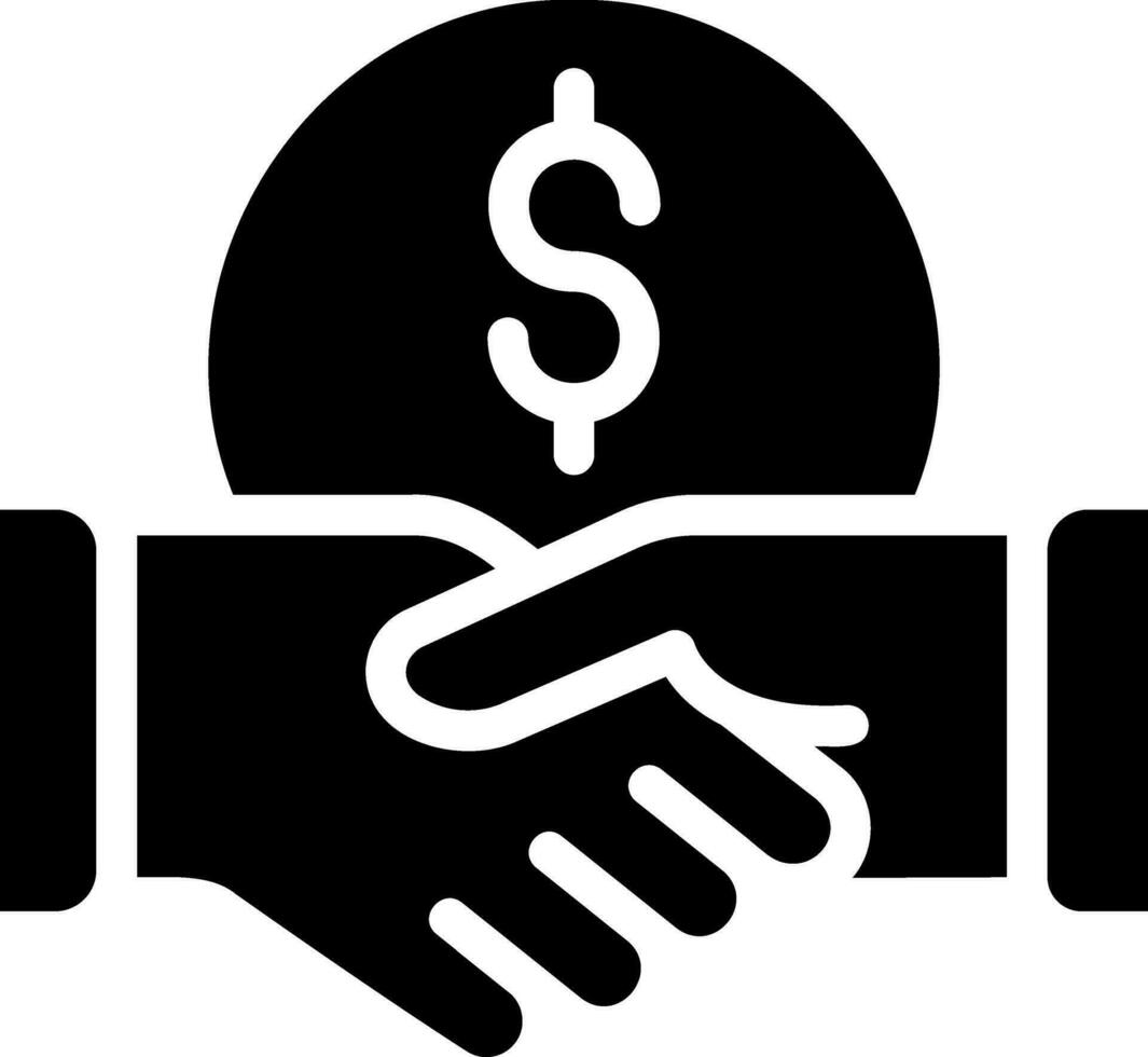 ícone de glifo de negociação vetor