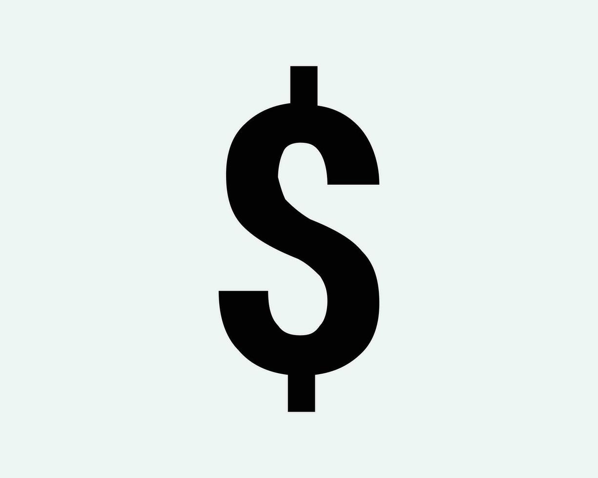 nos dólar placa ícone dinheiro dinheiro banco finança riqueza moeda troca bancário investimento pagar Forma de pagamento moeda rico símbolo Preto branco esboço forma vetor