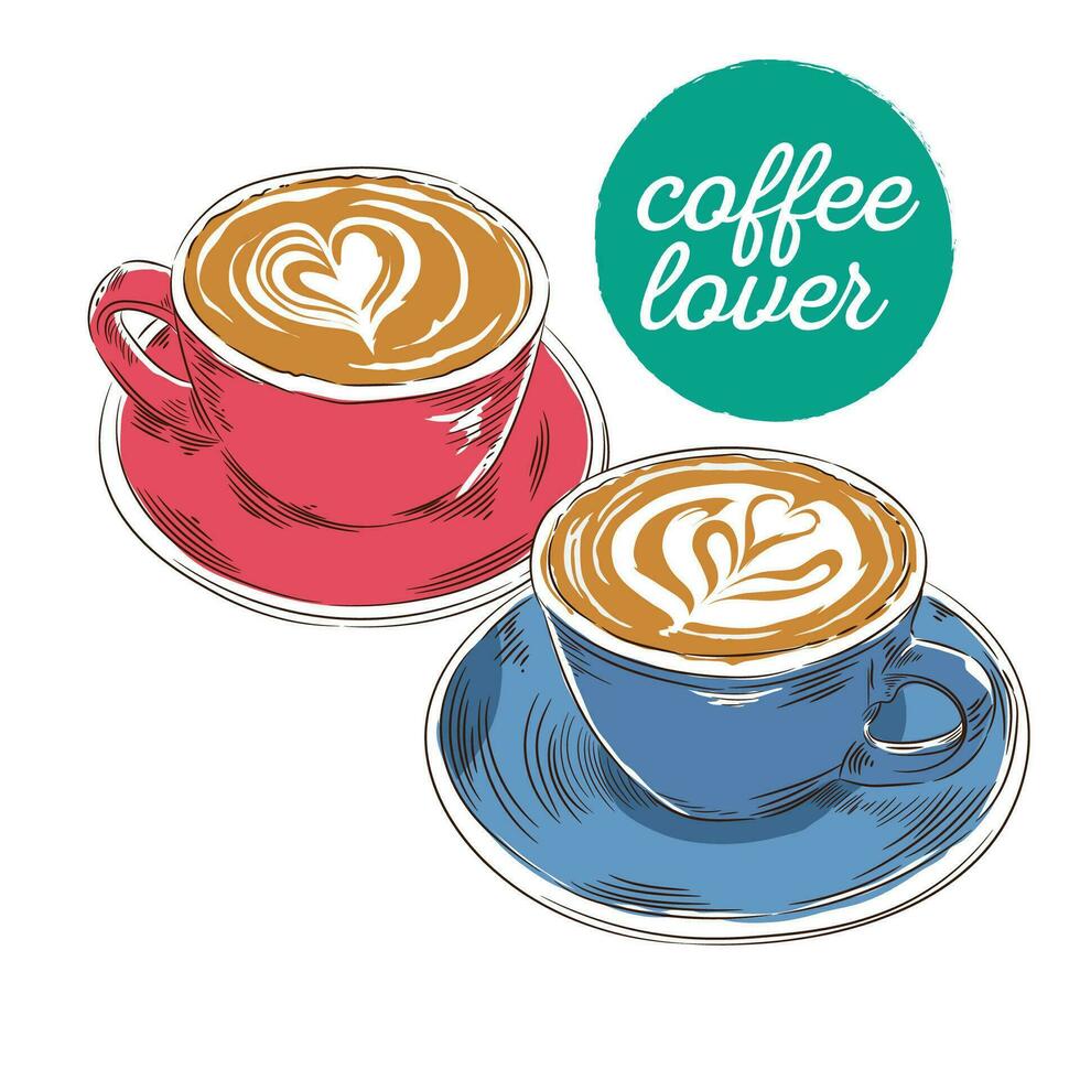 café copo vetor ilustração dentro mão desenhado estilo, perfeito para café fazer compras logotipo Projeto