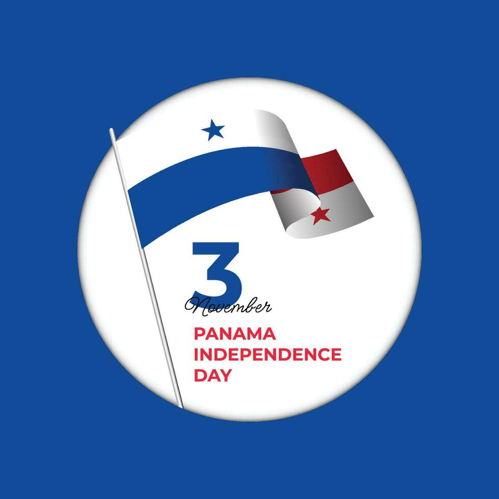 Panamá independência dia bandeira modelo vetor