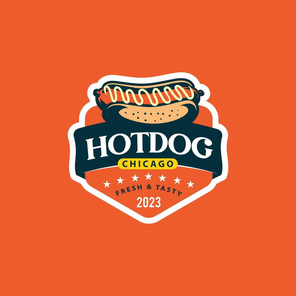 cachorro quente logotipo modelo vetor