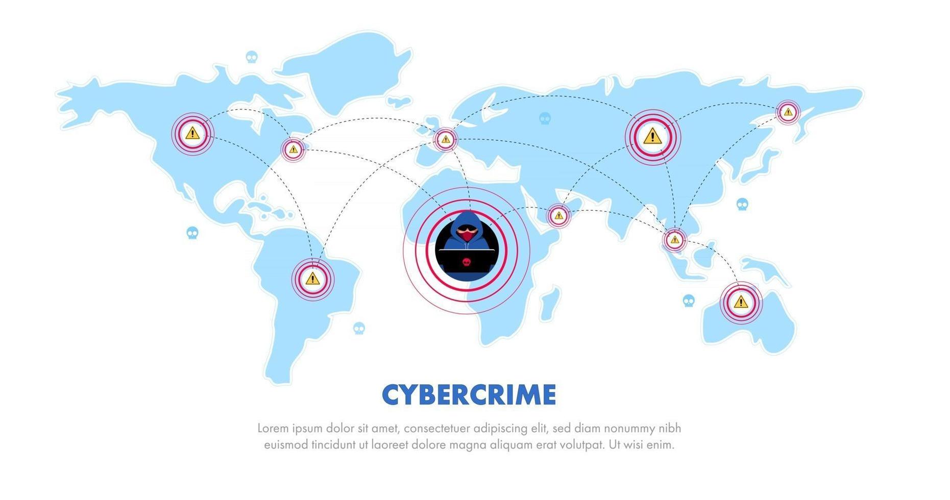 ilustração do conceito on-line de segurança de dados pessoais e segurança de dados cibernéticos vetor