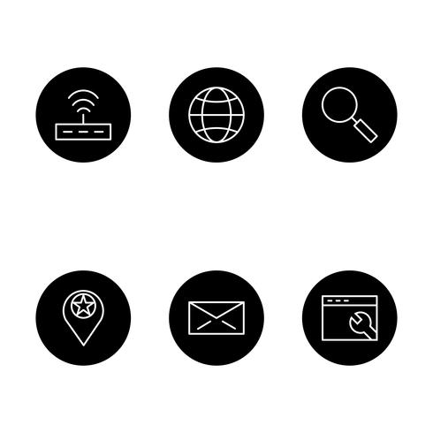 Conjunto de vetor SEO Search Engine Optimization Icons