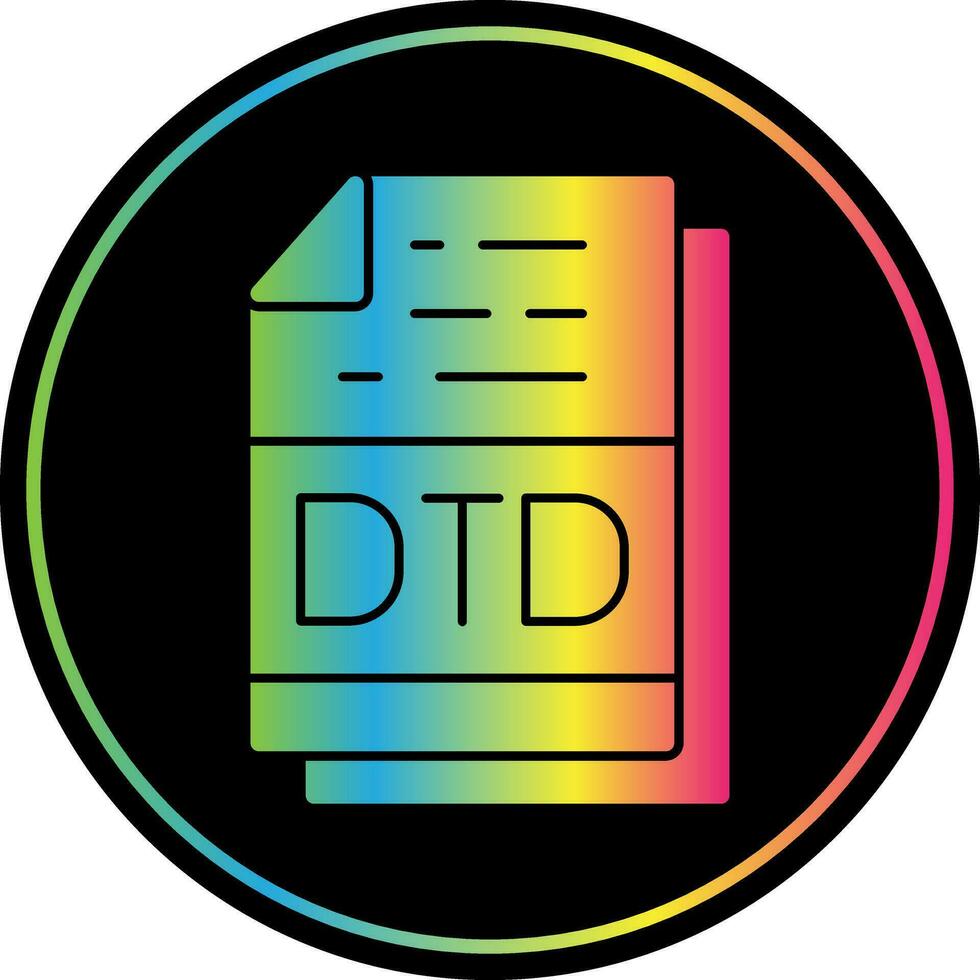 dtd Arquivo formato vetor ícone Projeto