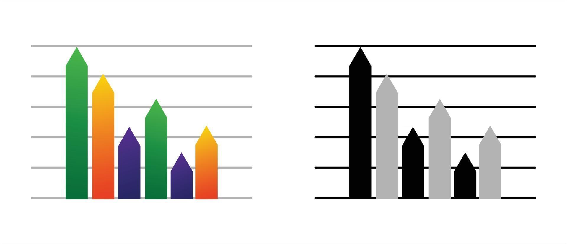 ícone de infográfico e elementos, gráfico, gráfico de venda. vetor