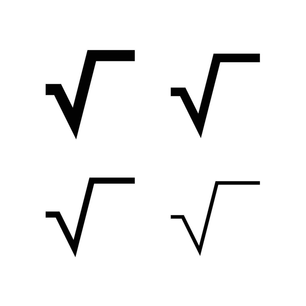 quadrado raiz ícone, matemática símbolo, linha estilo. matemática Fórmula, Ciência igual Cálculo. pictograma análise para rede e Móvel aplicativo logotipo. vetor ilustração Projeto em branco fundo. eps 10