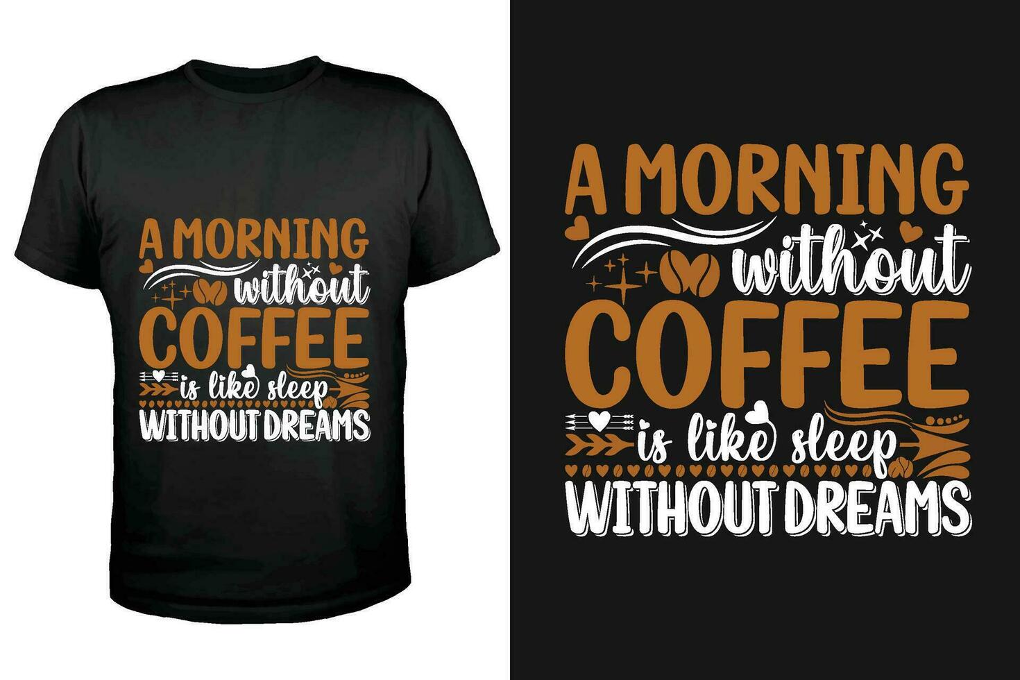 único café camiseta Projeto ilustrações vetor