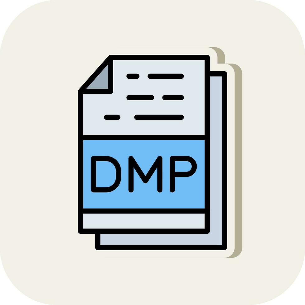 dmp Arquivo formato vetor ícone Projeto