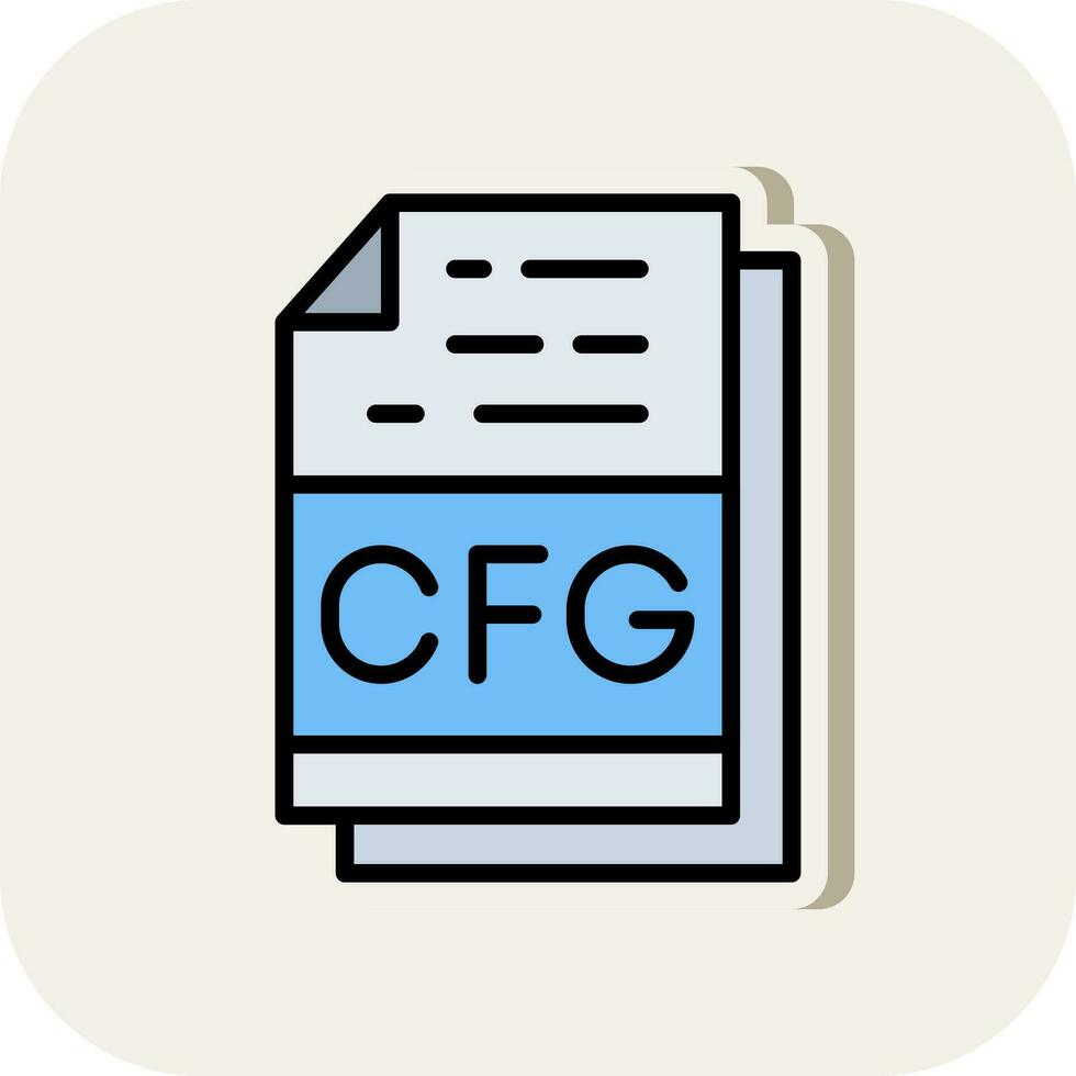 cfg Arquivo formato vetor ícone Projeto