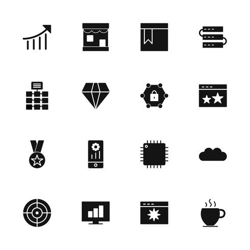 Conjunto de vetor SEO Search Engine Optimization Icons