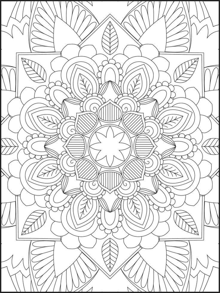 ornamental mandala adulto coloração livro página. coloração página. crianças coloração Páginas. coloração página para adultos. mandala vetor