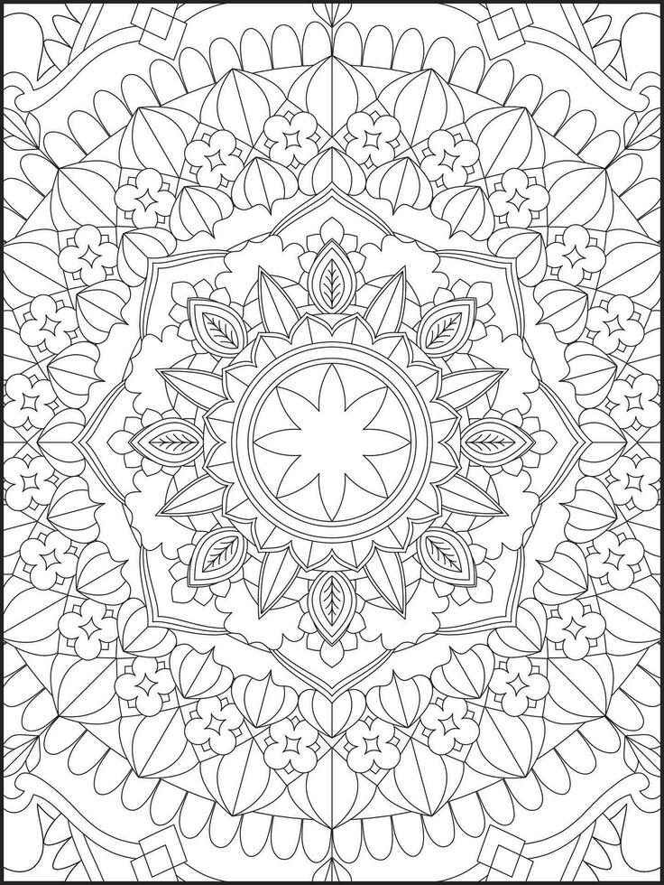 ornamental mandala adulto coloração livro página. coloração página. crianças coloração Páginas. coloração página para adultos. mandala vetor