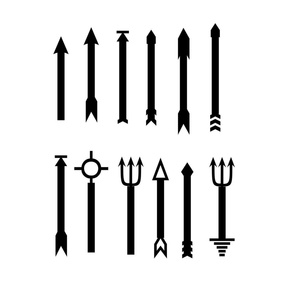 conjunto do Setas; flechas, conjunto do ícone. simples ícone vetor