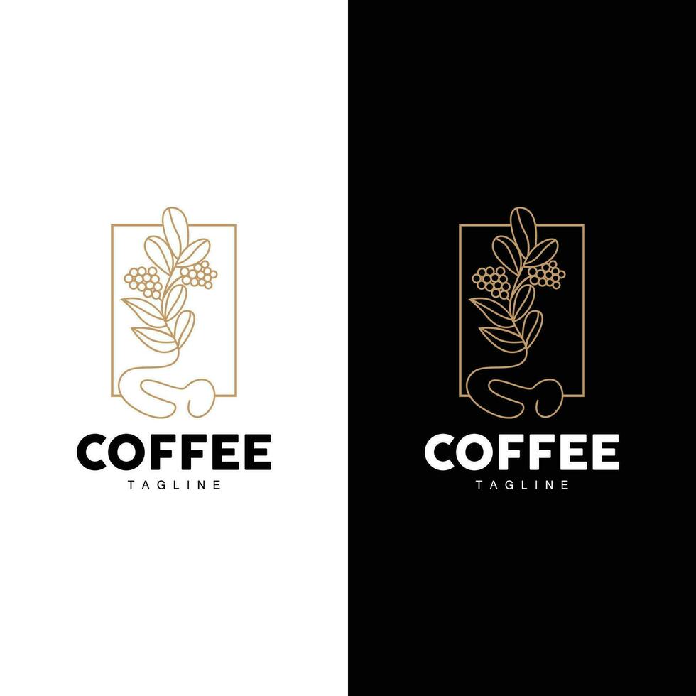 café logotipo projeto, café árvore beber vetor, modelo símbolo ilustração vetor