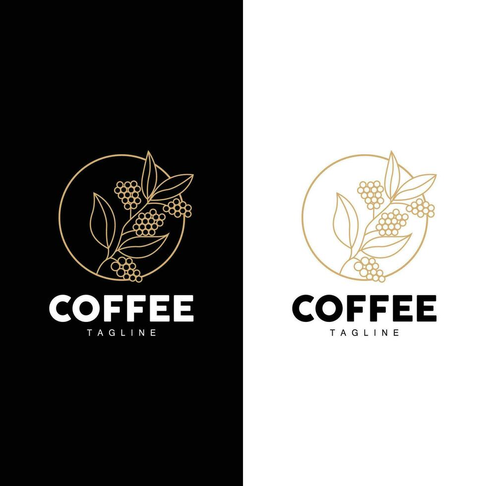 café logotipo projeto, café árvore beber vetor, modelo símbolo ilustração vetor