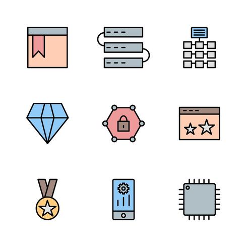 Conjunto de vetor SEO Search Engine Optimization Icons