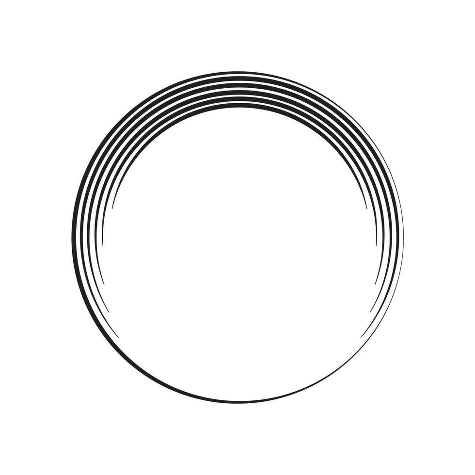 círculo quadro, Armação com linha estilo ellement ilustração vetor