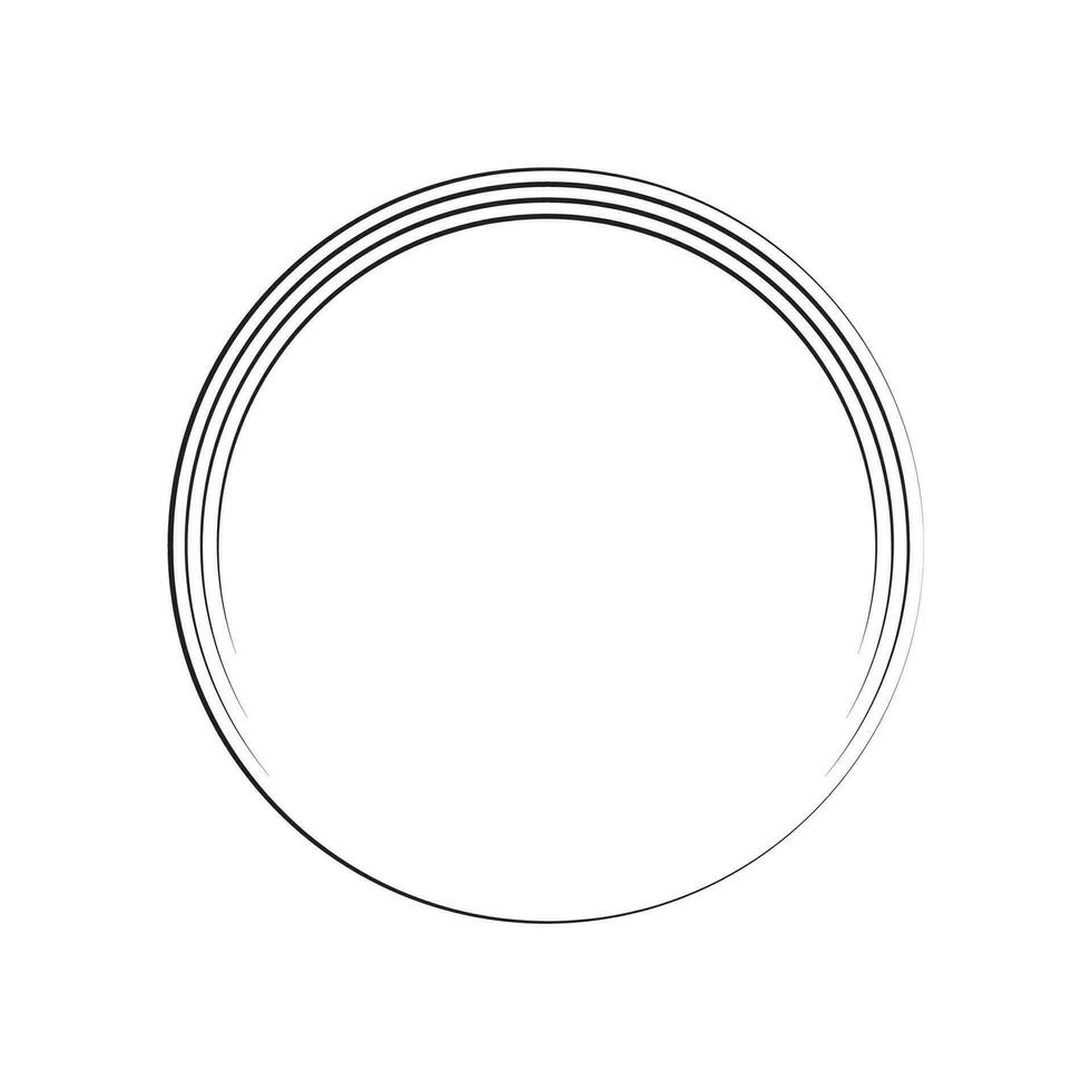 círculo quadro, Armação com linha estilo ellement ilustração vetor
