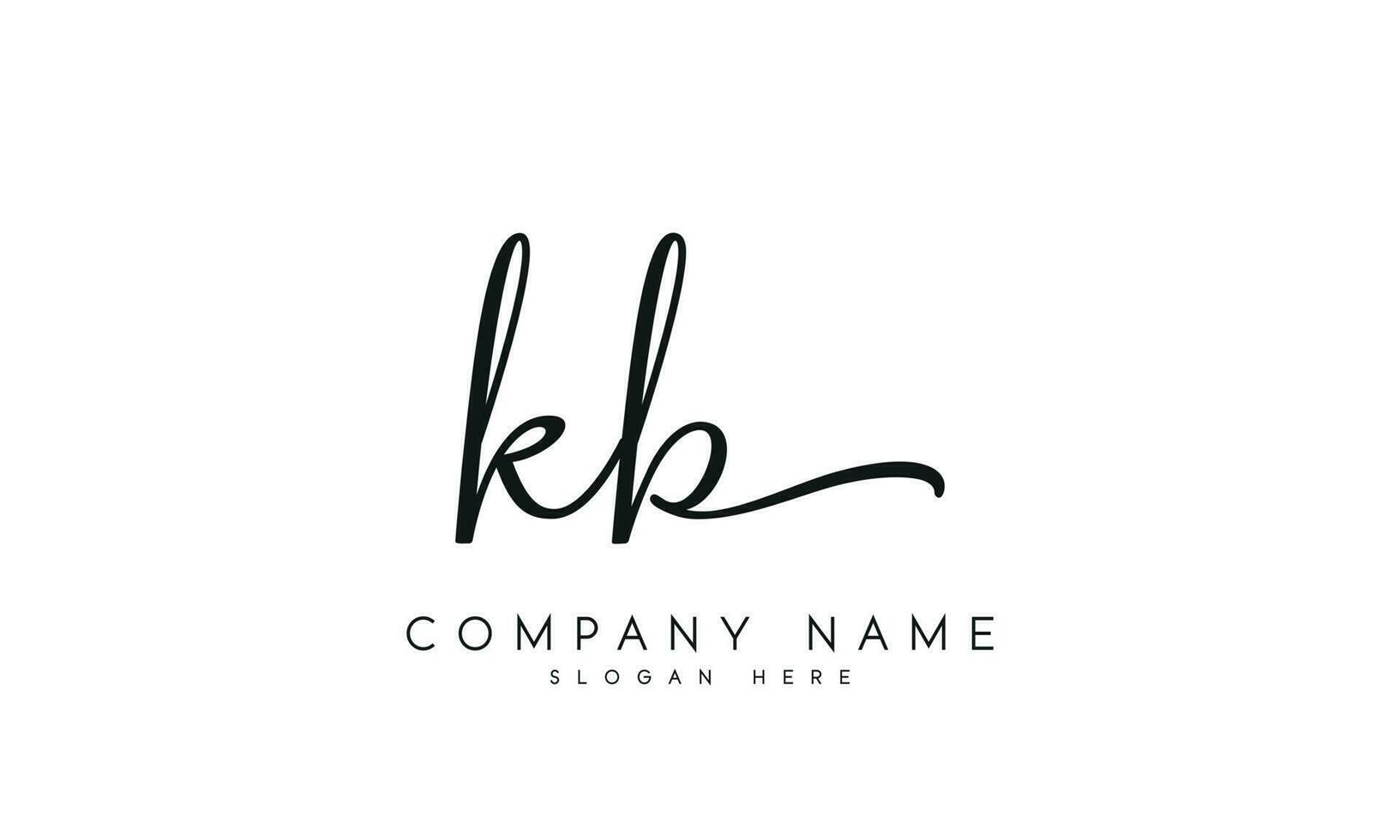 caligrafia kb logotipo Projeto. kb logotipo Projeto vetor ilustração em branco fundo. livre vetor