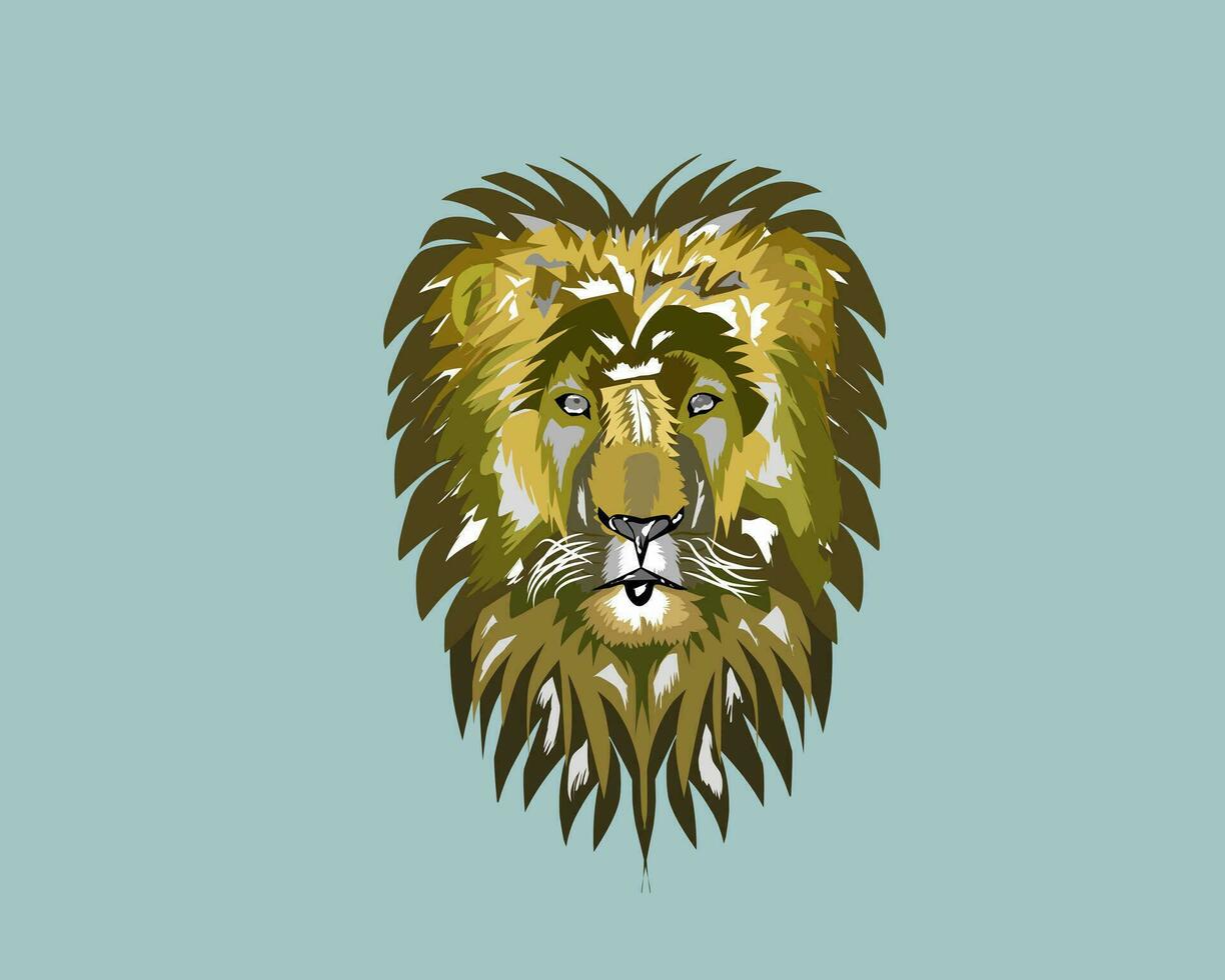 abstrato leão face vetor ilustração projeto, bravo e empresa leão cabeça.