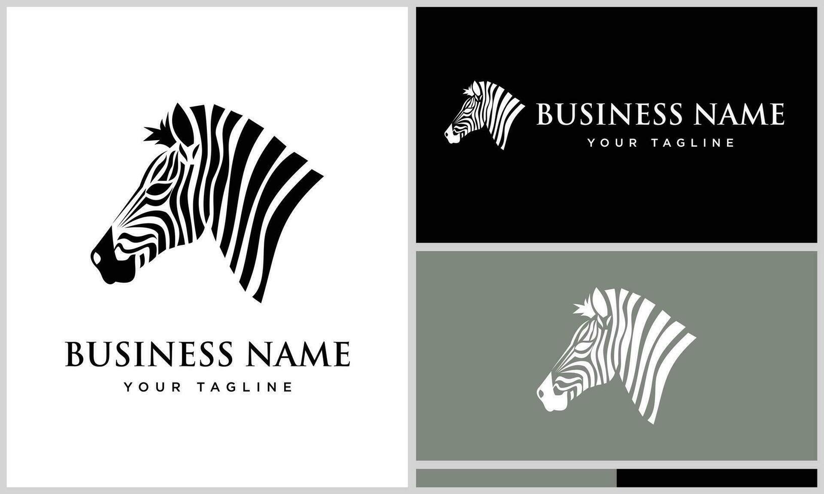 linha arte zebra logotipo modelo vetor
