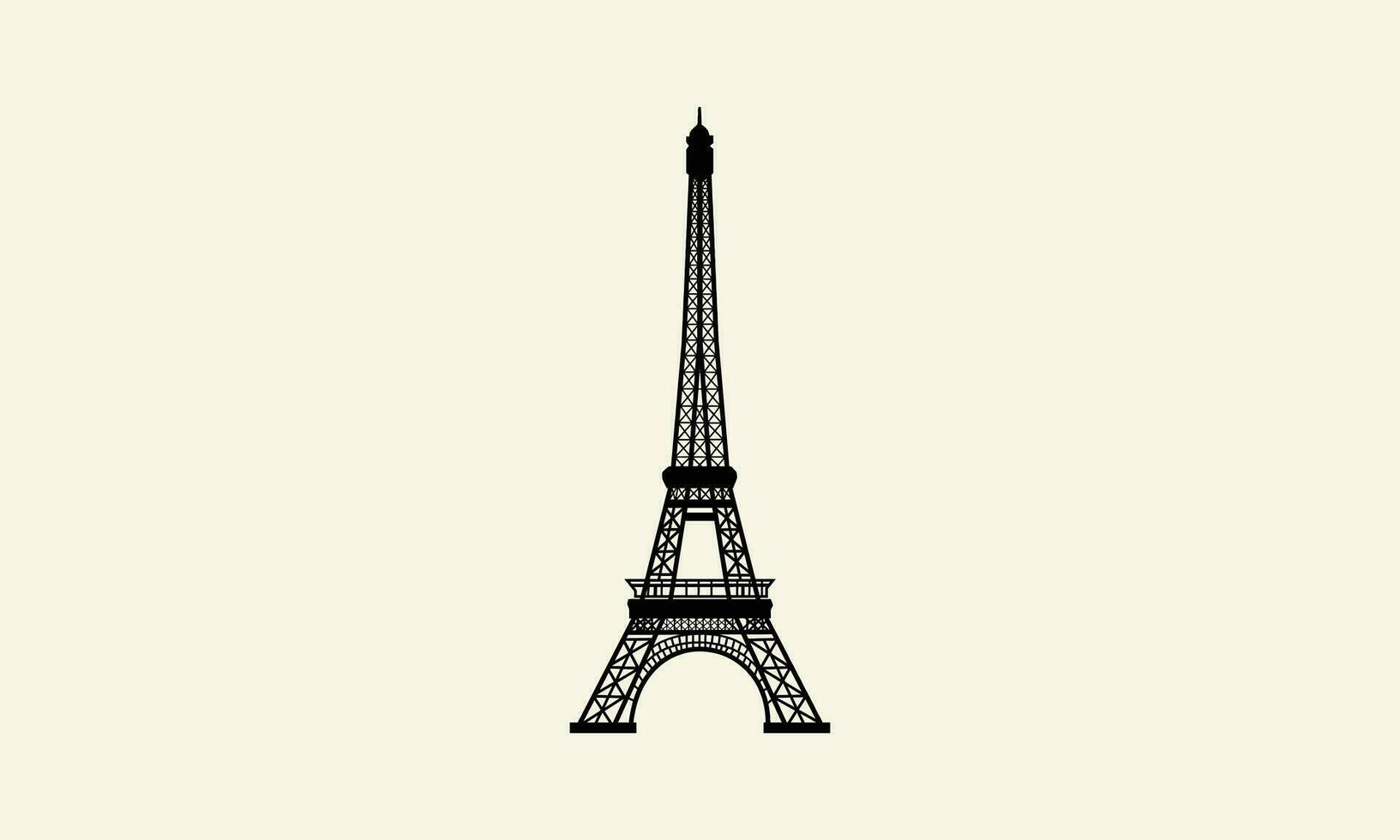 linha arte eiffel torre logotipo vetor