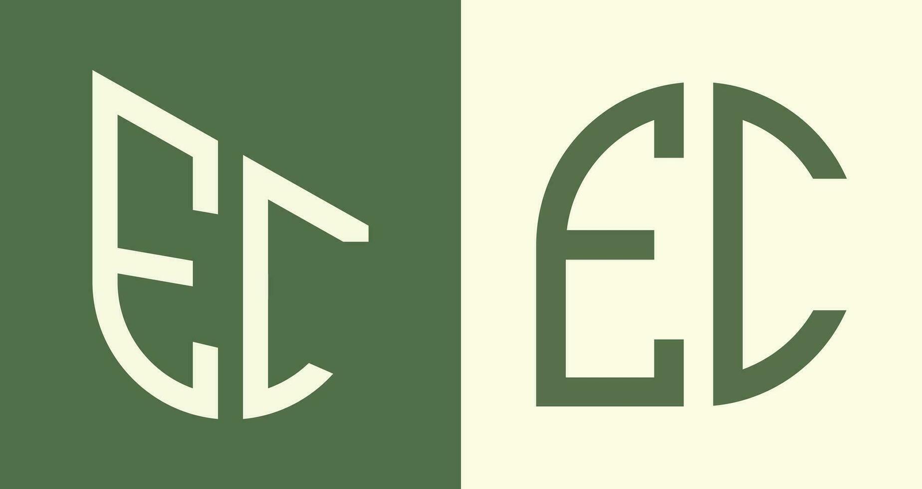 letras iniciais simples e criativas pacote de designs de logotipo. vetor