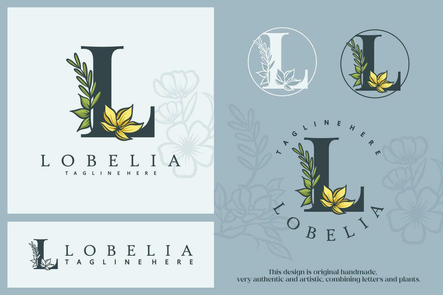 vetor mão desenhado floral alfabeto monograma ou logotipo. carta com flores e galhos. artístico flores floral Projeto elemento. logotipo marca identidade com a inicial eu