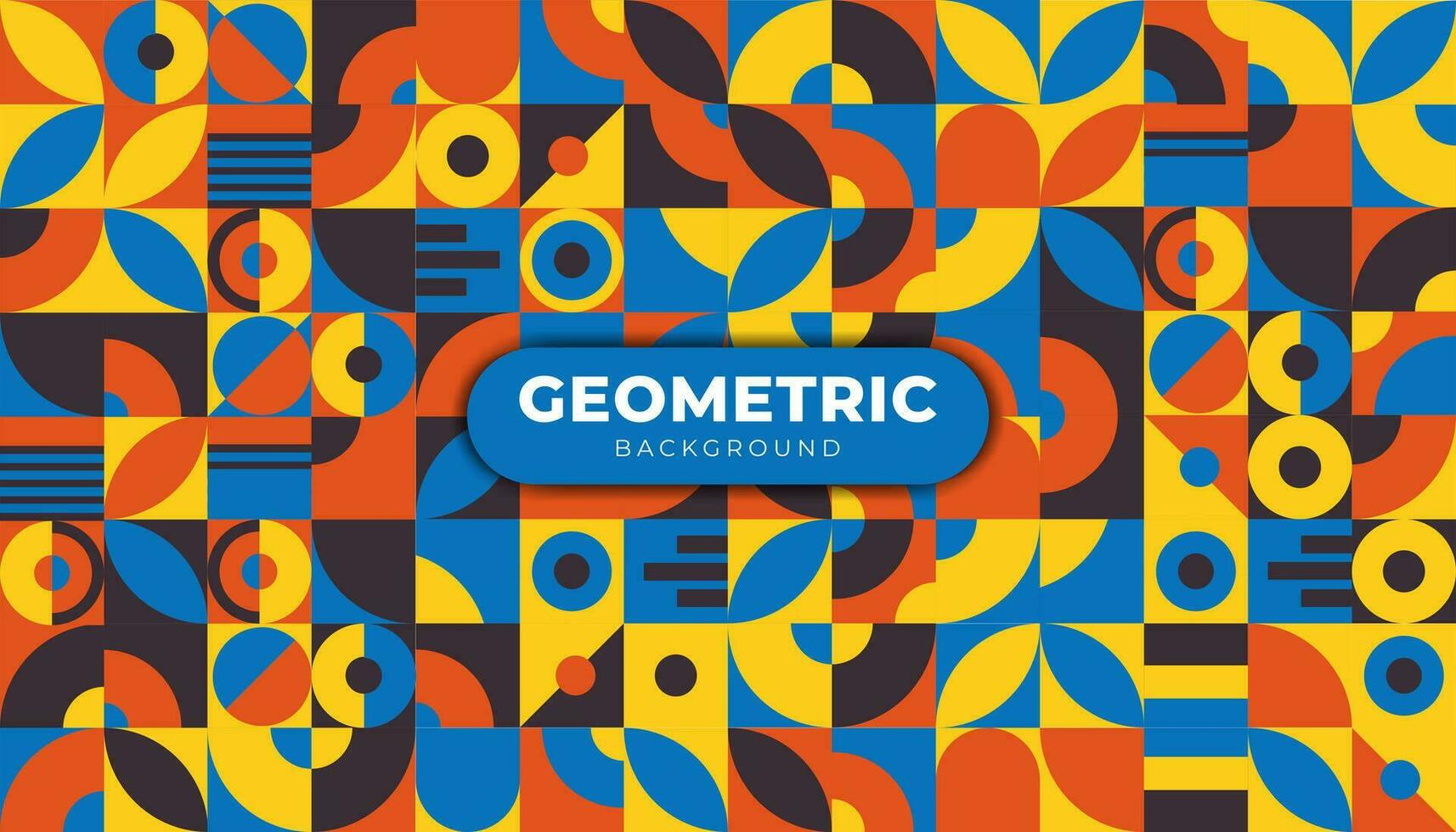 abstrato vintage geométrico forma plano Projeto com bauhaus estilo fundo vetor