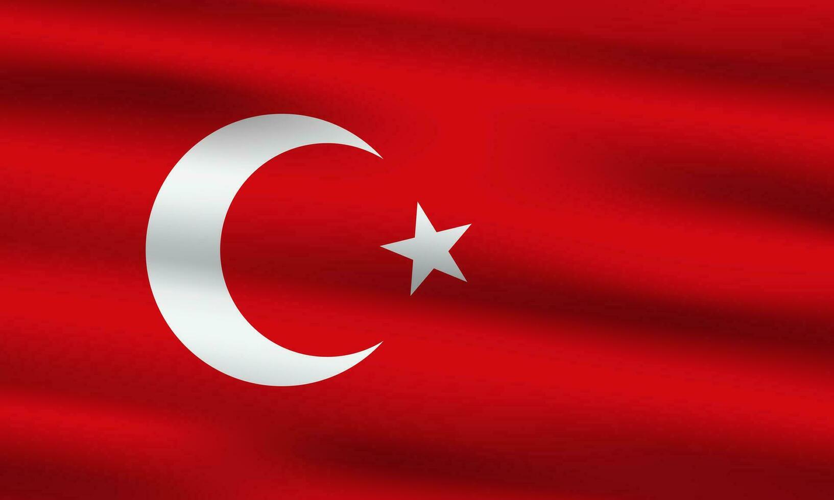 ilustração do turco bandeira em 3d bandeira fundo vetor