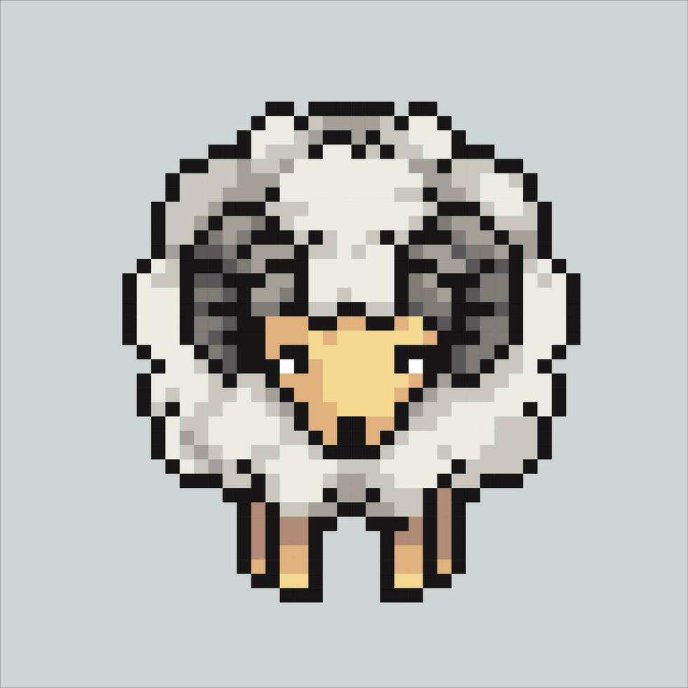 pixel arte ilustração ovelha pixelizada ovelha ovelha animal Fazenda ícone pixelizada para a pixel arte jogos e ícone para local na rede Internet e vídeo jogo. velho escola retrô. vetor