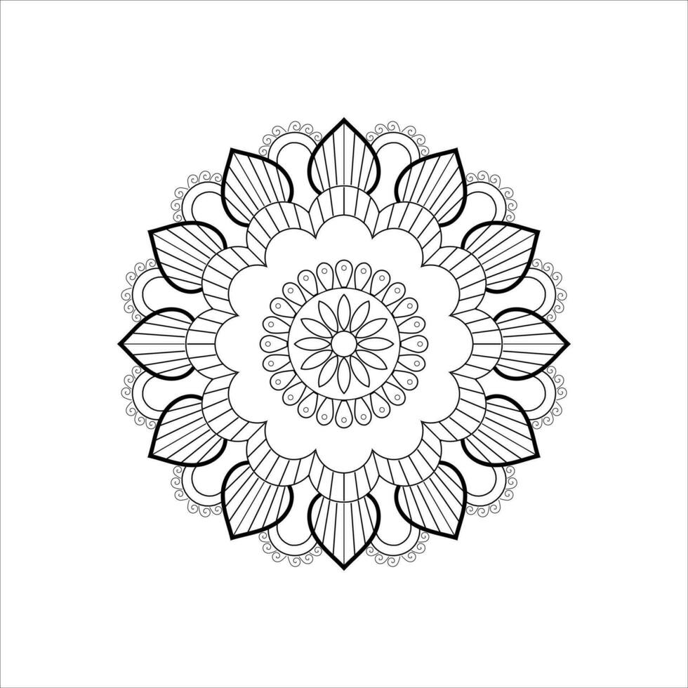 flor mandala projeto, branco fundo. étnico decorativo elementos com livre vetor 3