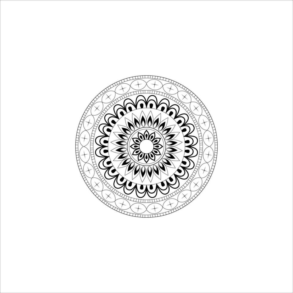 flor mandala projeto, branco fundo. étnico decorativo elementos com livre vetor 4