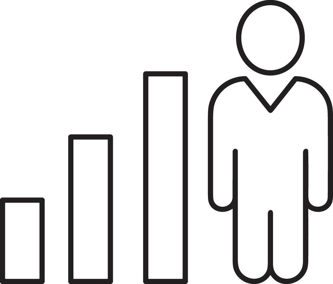 crescimento o negócio ícone símbolo vetor imagem. ilustração do a progresso esboço infográfico estratégia desenvolvimento Projeto imagem