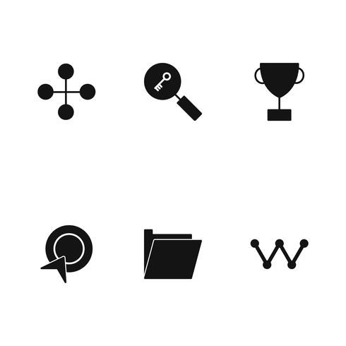 Conjunto de vetor SEO Search Engine Optimization Icons