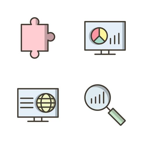 Conjunto de vetor SEO Search Engine Optimization Icons