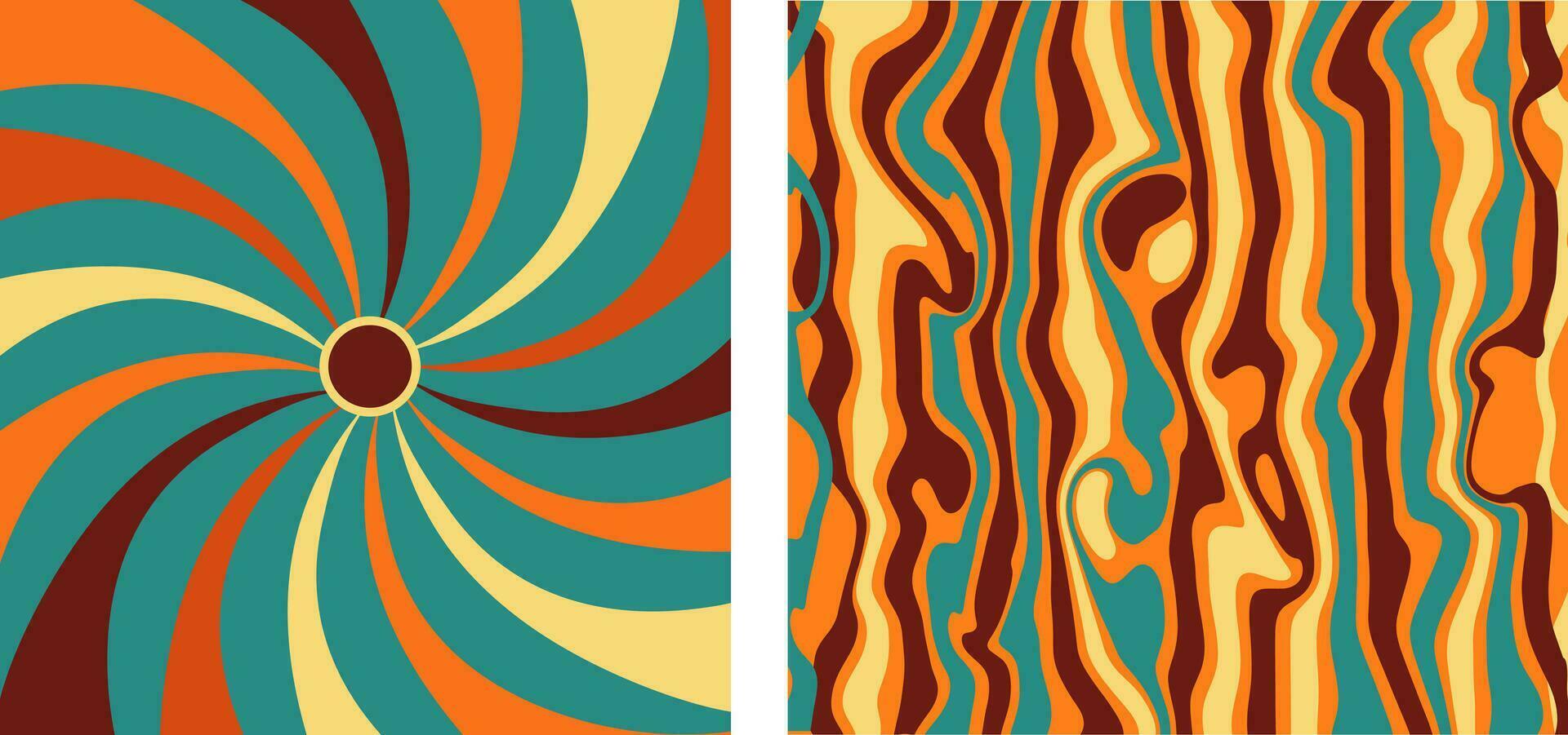 uma groovy e psicodélico tabuleiro de xadrez pano de fundo inspirado de a anos 60 e anos 70. perfeito para impressão modelos, têxteis. vetor